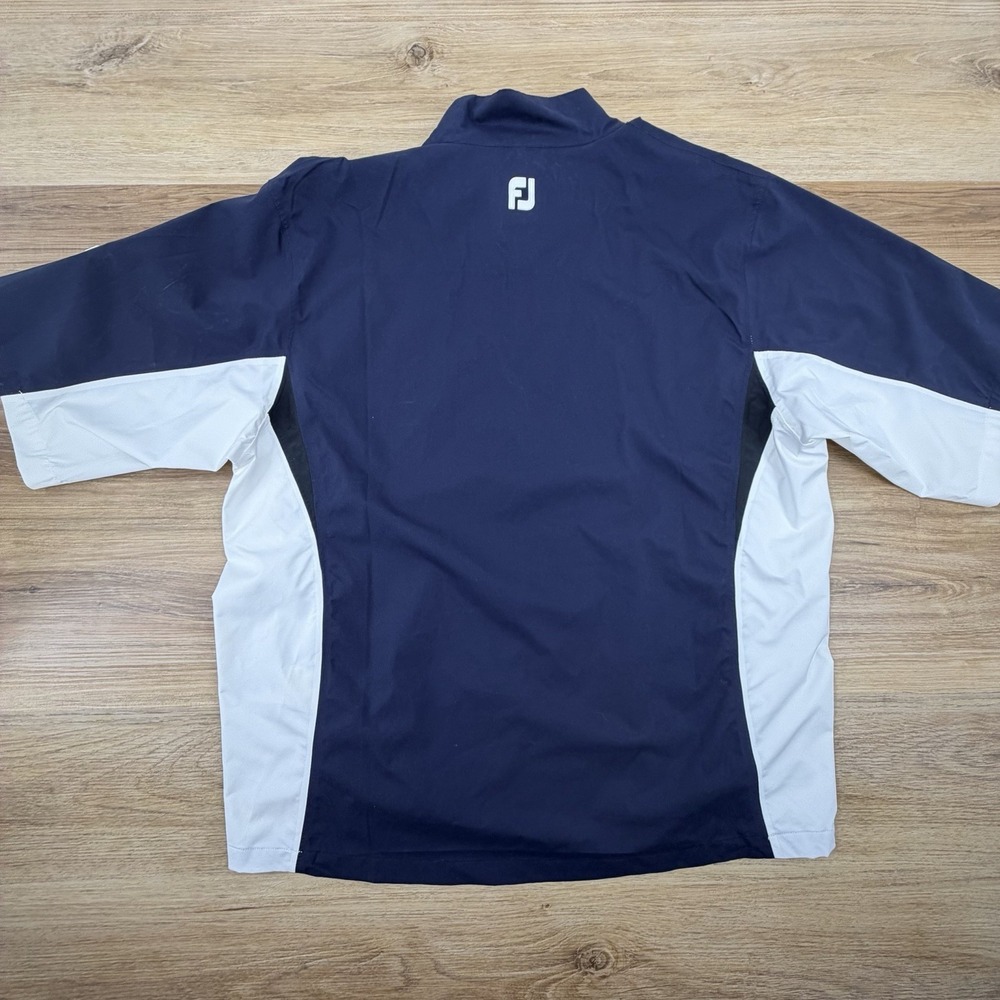 FootJoy DryJoys Hydrolite Golf Pullover Mens Large Navy Half Zip Short Sleeve - Picture 6 of 8